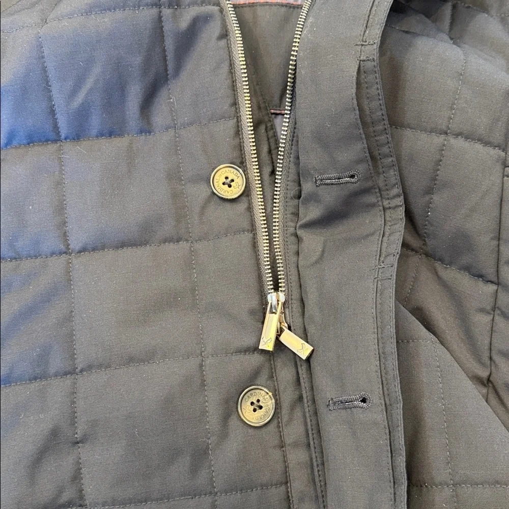 CARDINAL OF CANADA Quilted Wool Car Coat Navy‎ Size Large - Picture 8 of 15